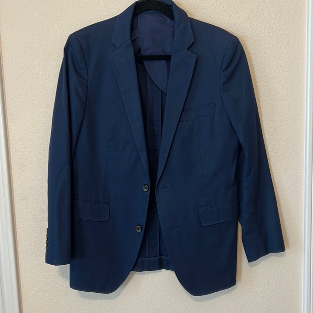 Bonobos 36R Navy Cotton Blazer